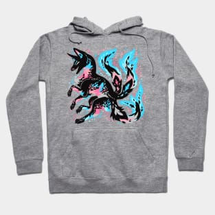 Trans Flag Fox Art Hoodie